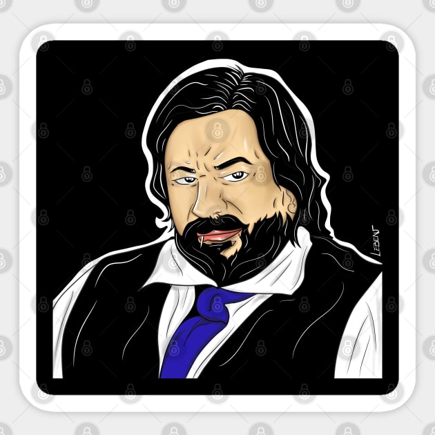 matt berry the jackie daytona your regular human bartender Sticker by jorge_lebeau